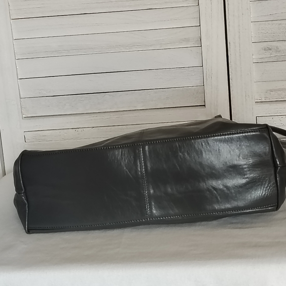 Latico USA Genuine Leather Slate Gray Tote Bag NEW - Picture 3 of 7